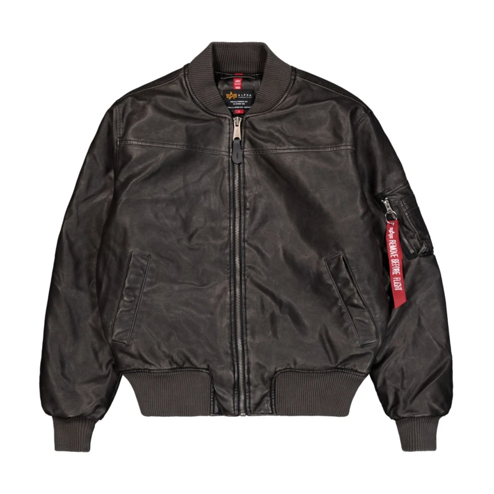 Alpha industries Vintage Zwarte Nylon Jas Black Heren