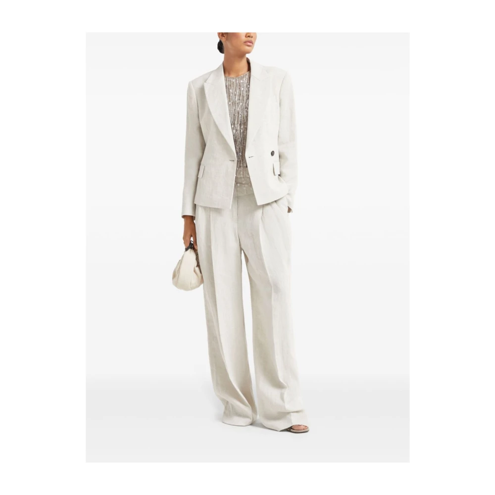 BRUNELLO CUCINELLI Beige Jas voor Stijlvolle Outfits Beige Dames