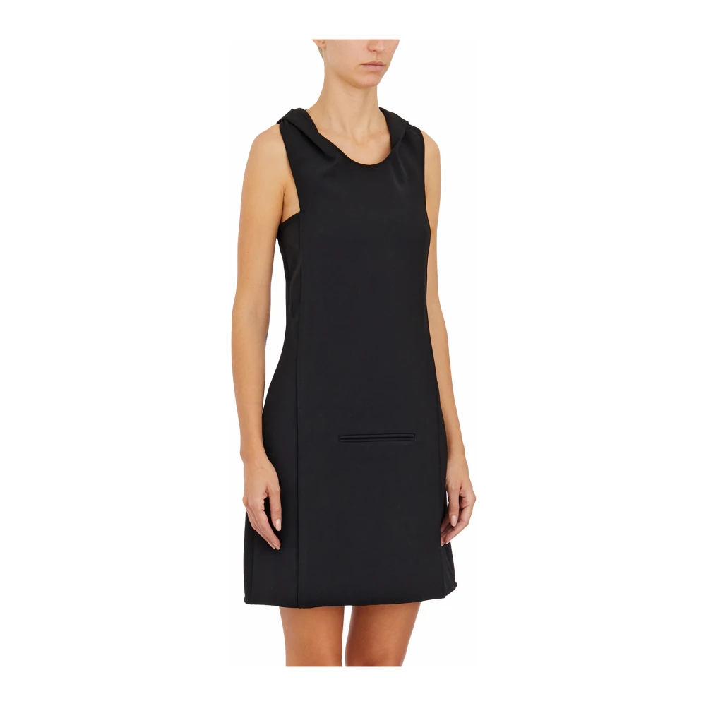 Courrèges Hooded Mini Space Jurk Black Dames
