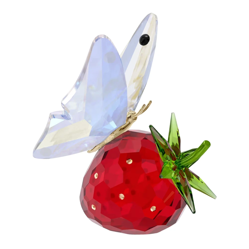Swarovski Women's Idyllia Butterfly And Strawberry Unisex Crystal Figurine Multicolor 5666846