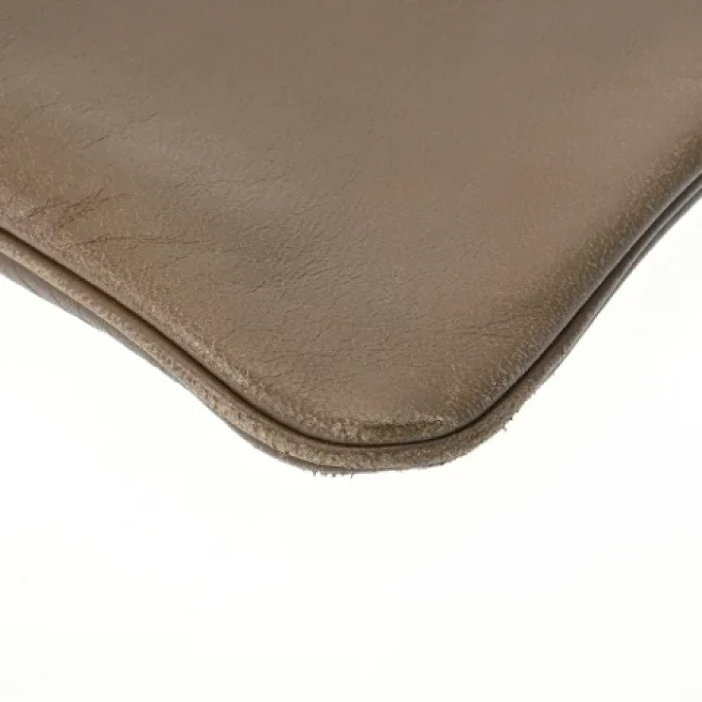 Hermès Vintage Pre-owned Leather shoulder-bags Gray Dames