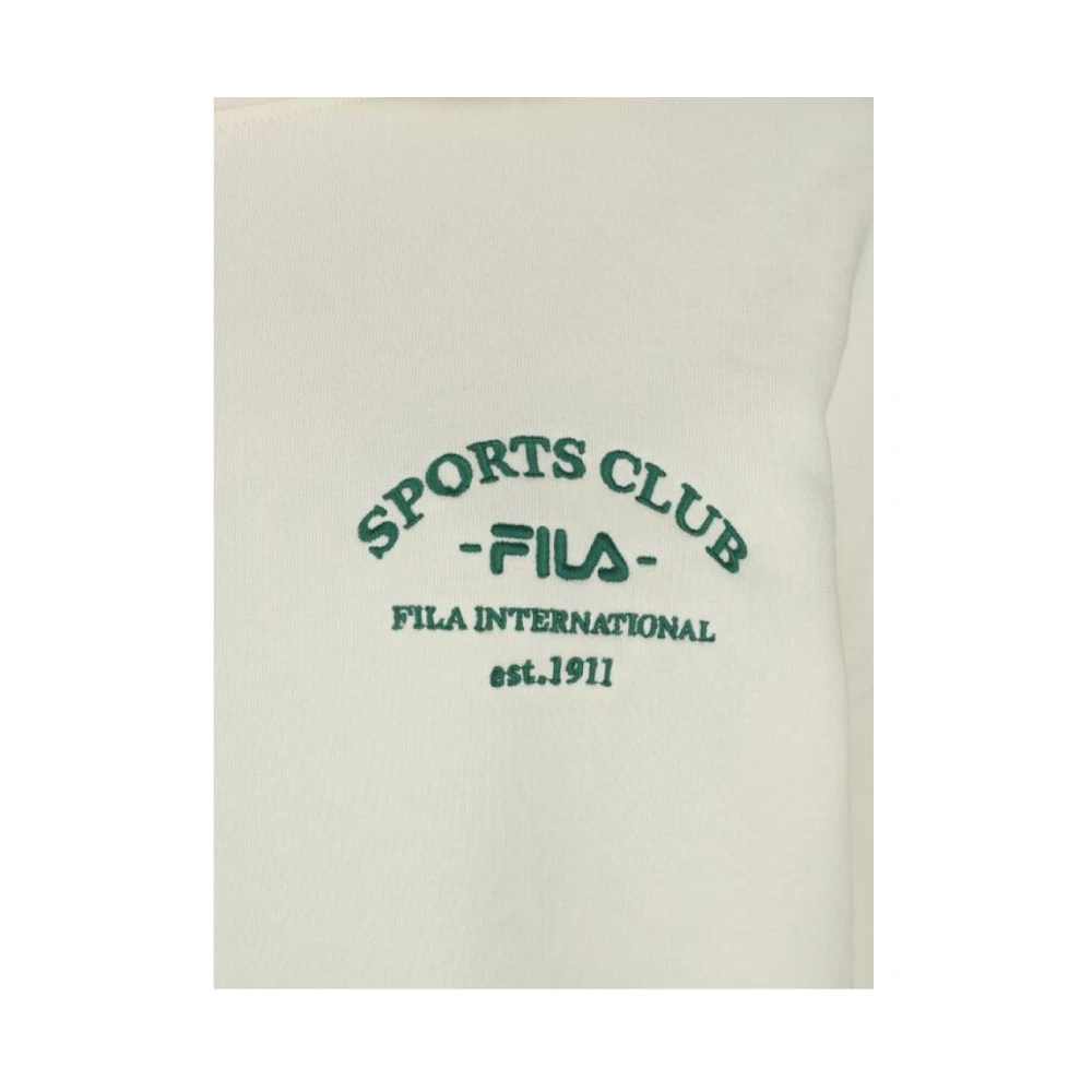 Fila Logo Hoodie met Ribboorden White Heren