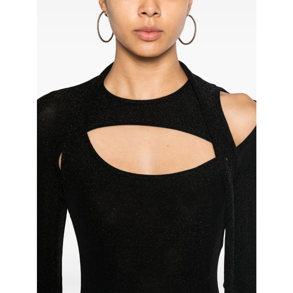 Ottolinger Zwart Metallic Threading Jurk Black Dames