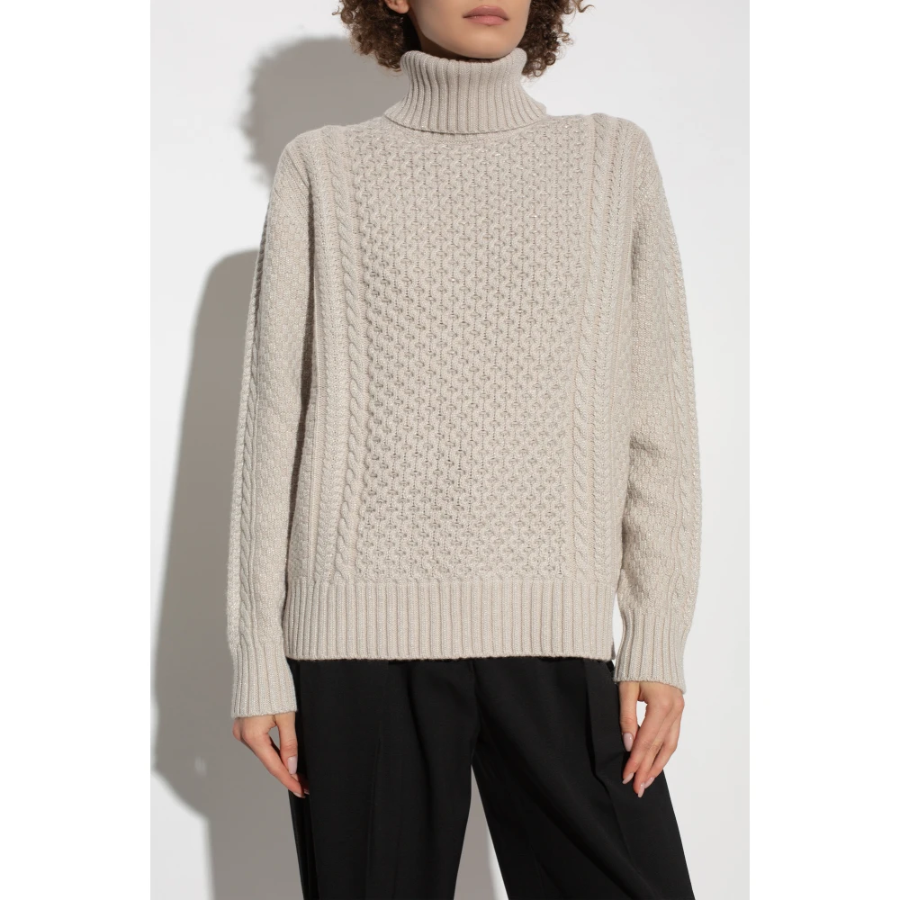 Fabiana Filippi Wollen Turtleneck Beige Dames