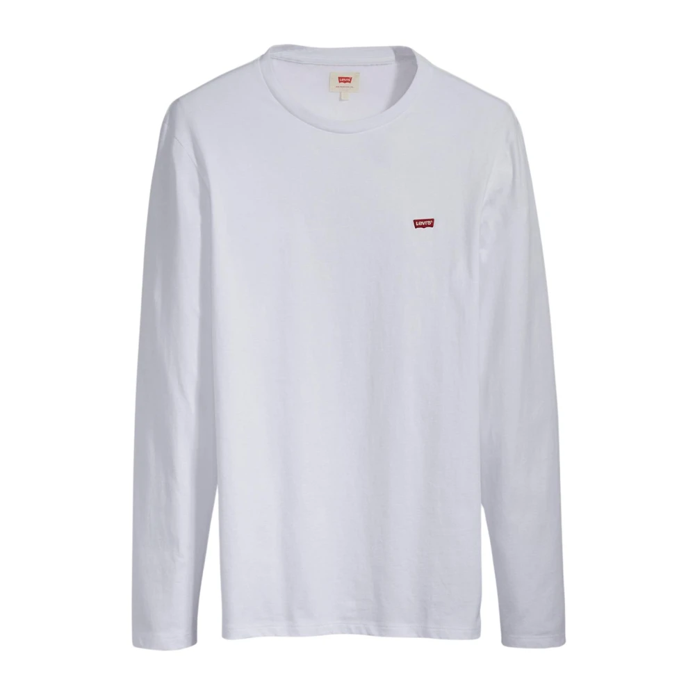Levi's , Long Sleeve T-Shirts, Male, White, M, Original Housemark Long Sleeve Tee