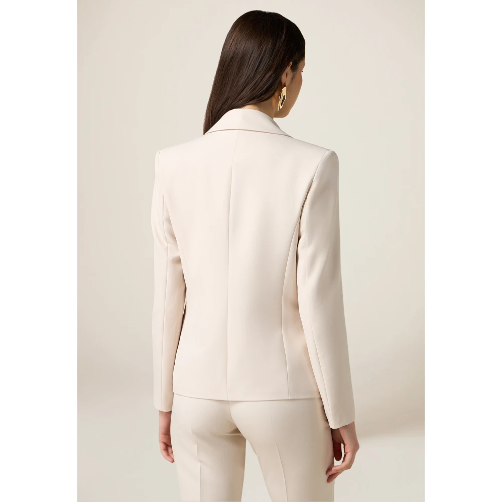 Oltre Dubbelrijige Blazer Beige Dames