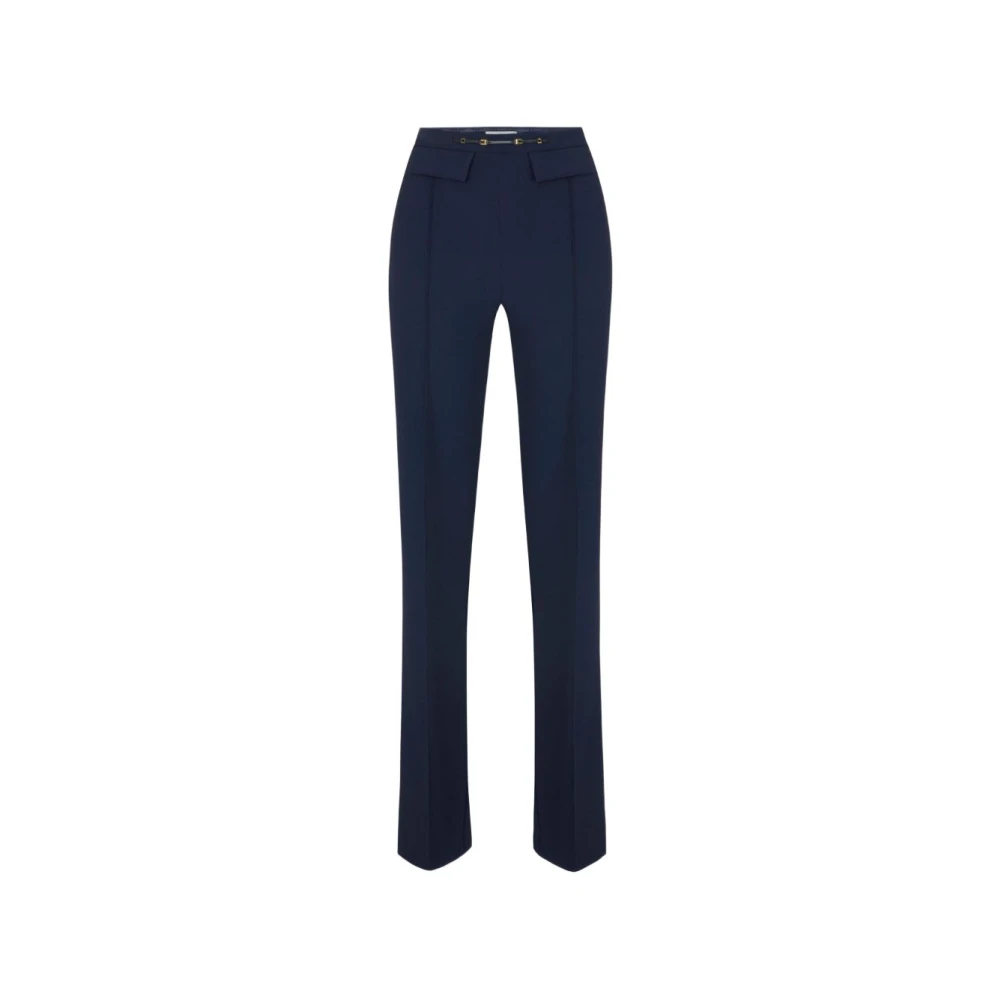 Elisabetta Franchi Wide Trousers - Female - Wide Trousers - Blue - S - Trousers
