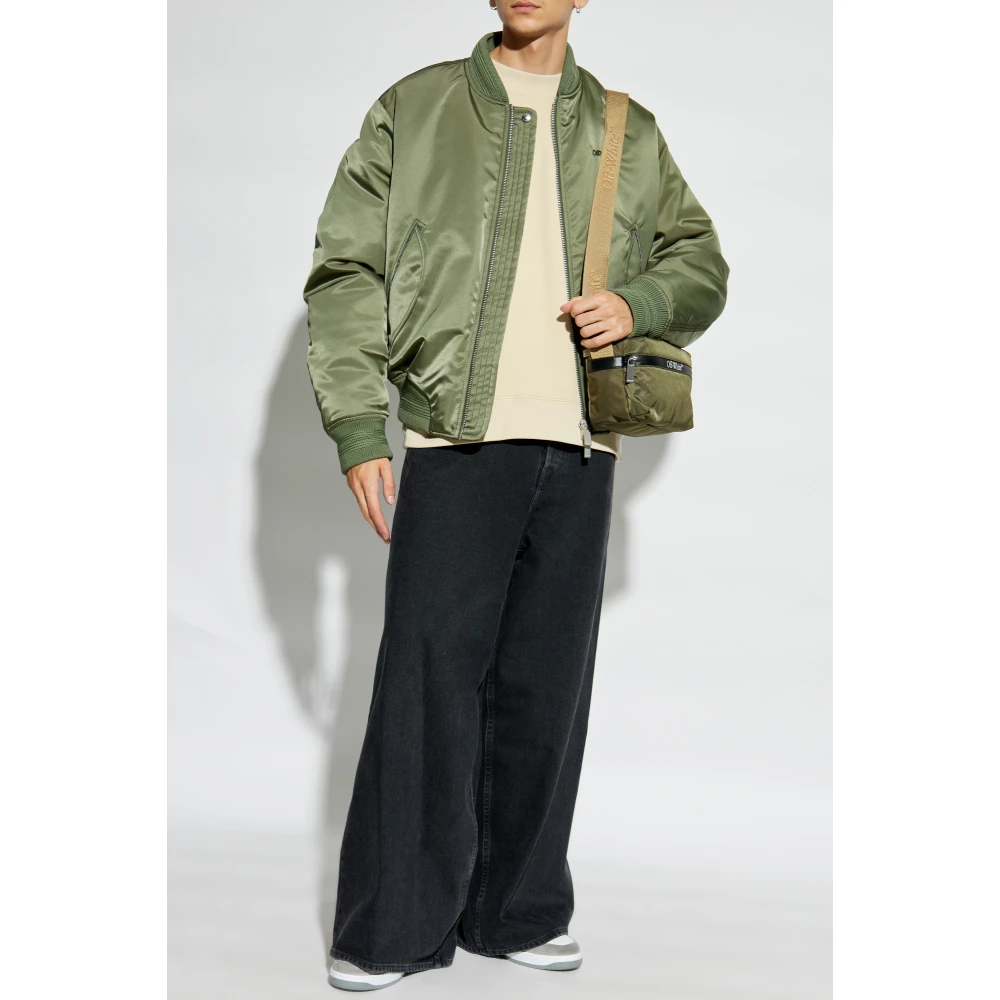 Off White Jeans met Logo Black Heren