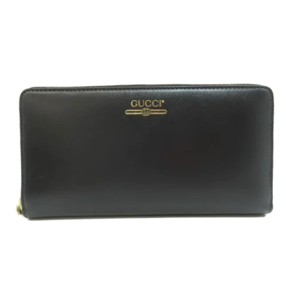 Gucci Vintage Pre-owned Leather wallets Black Dames