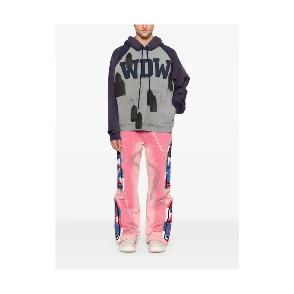 Who Decides War Roze Wijde Pijp Broek Pink Heren