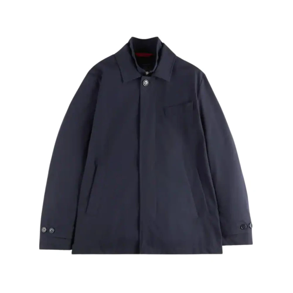 Fay Blå Jacka I Morning Coat-Stil