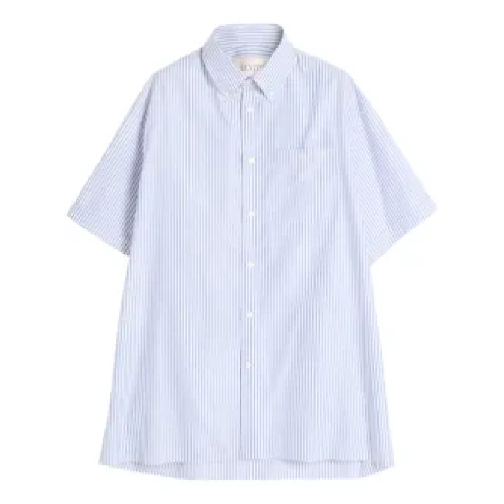 Valentino Katoenen shirt met korte mouwen en geborduurd VLogo White Heren