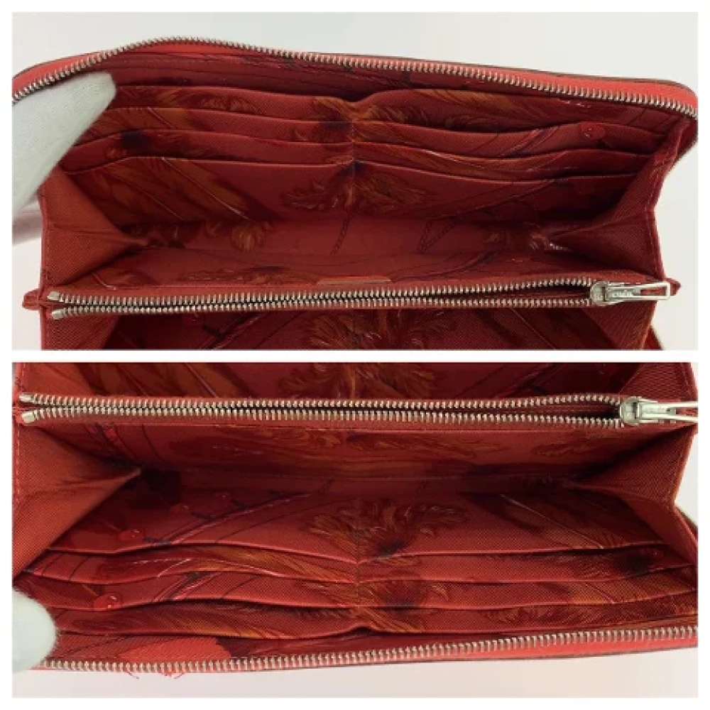 Hermès Vintage Pre-owned Leather wallets Red Dames