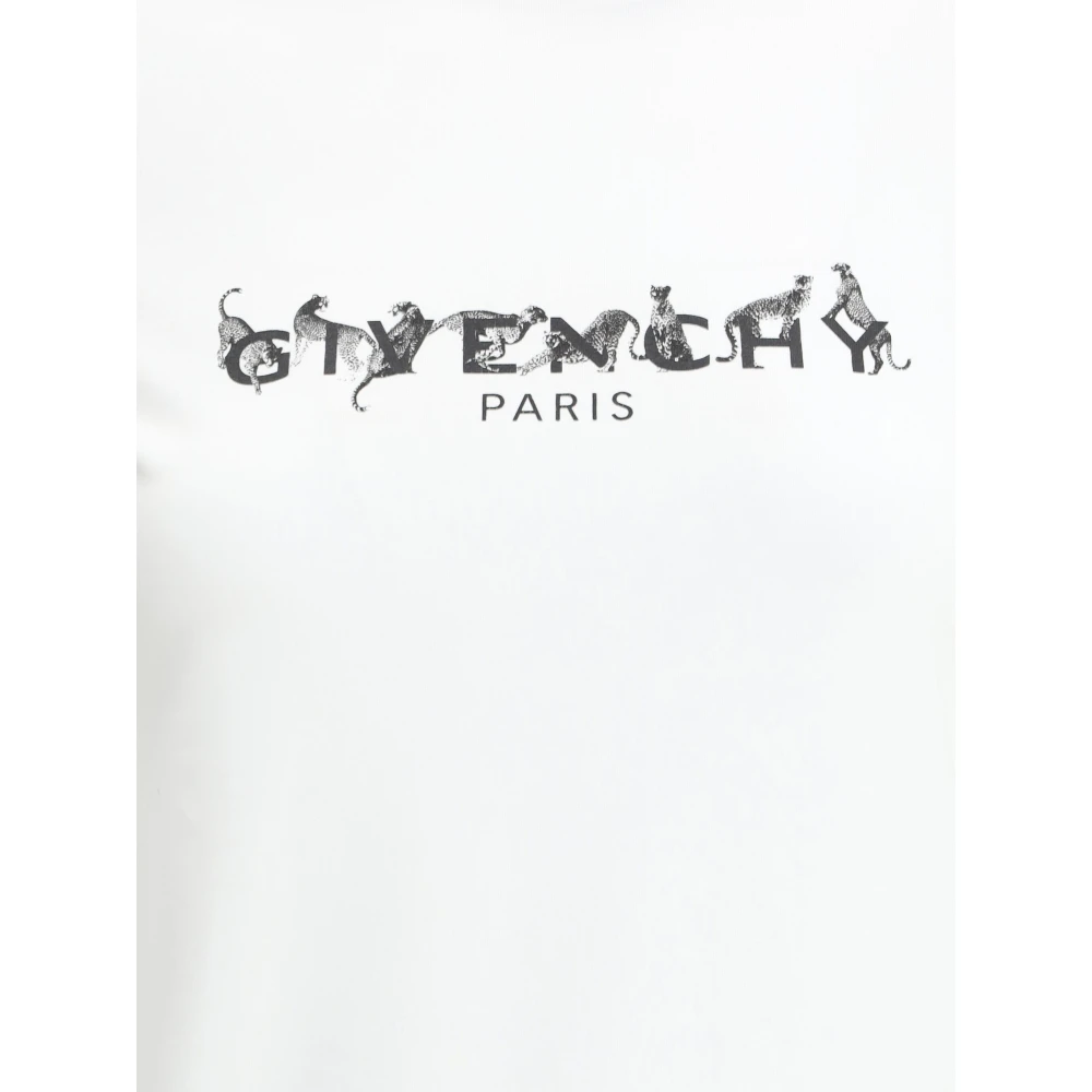 Givenchy T-shirt met ronde hals en print op de voorkant White Dames