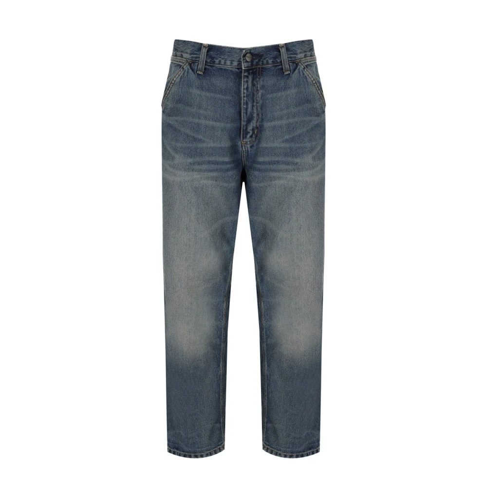 Carhartt Wip Men's Blue Single Knee Pant - Straight Fit Jeans - W33 - Jeans