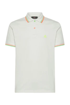 Fluo Logo Vit Pikétröja
