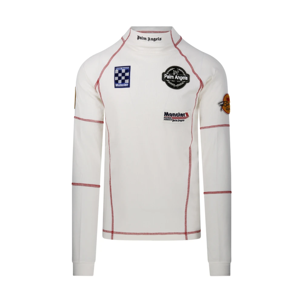 Moncler Wit lang T-shirt met lange mouwen White Heren