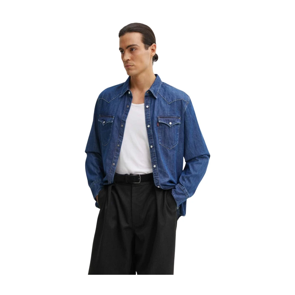 Levis Herren Blau Levi's Barstow Westernhemd, Klein - Image 3