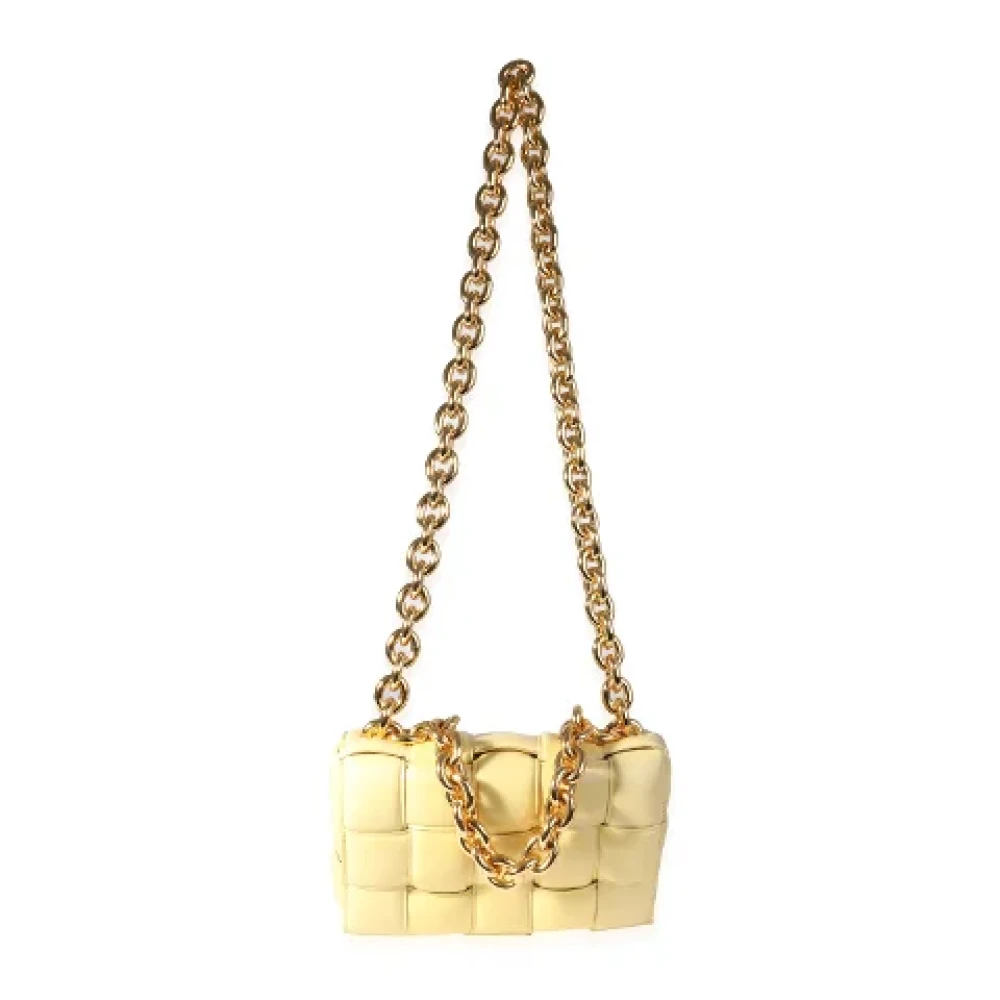 Bottega Veneta Vintage Pre-owned Leather crossbody-bags Yellow Dames