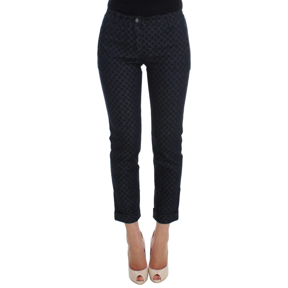 Dolce & Gabbana Polka Dot Capri Jeans Black, Dam