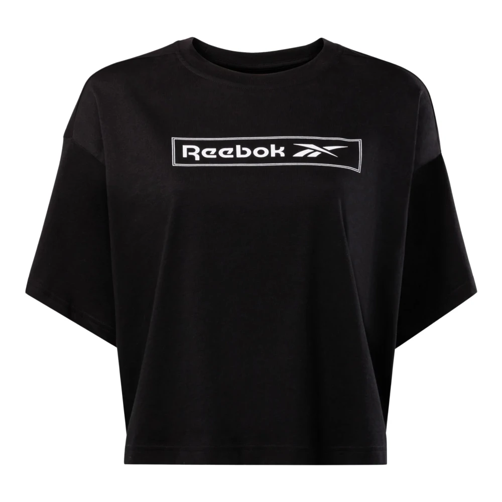 Reebok Grafisch Logo T-shirt Black Dames