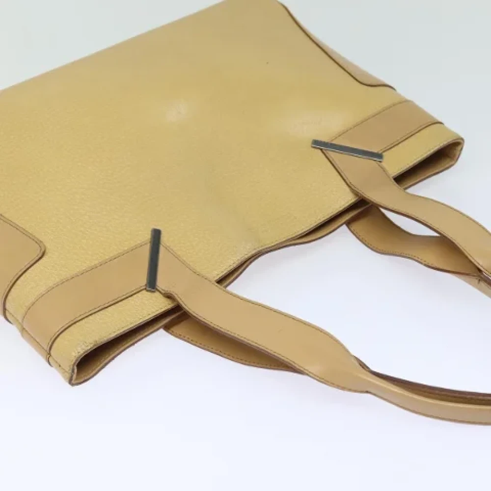 Gucci Vintage Pre-owned Leather handbags Beige Dames