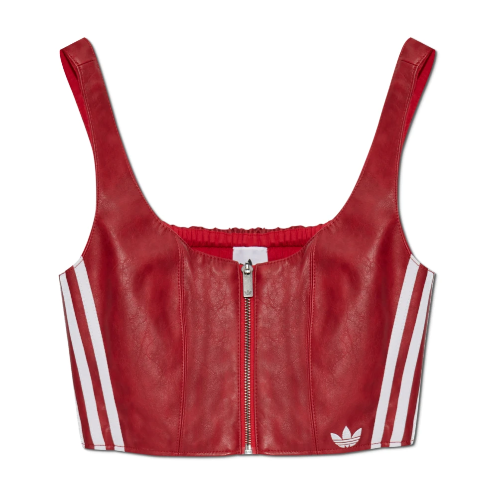 adidas Originals Nep lederen top Red Dames
