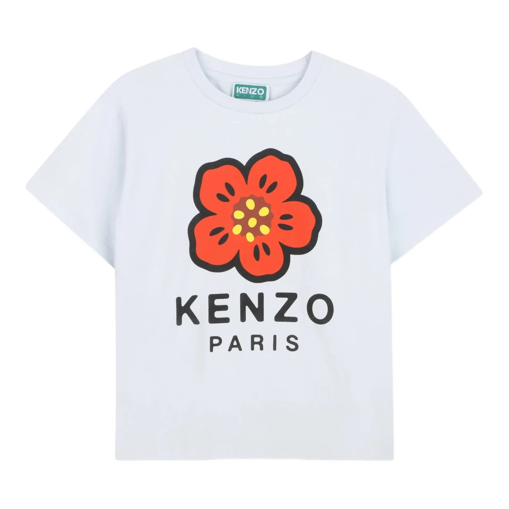 Kenzo Boys Blue Kids Short Sleeve T-Shirts, 14 Y, Crewneck T-Shirt