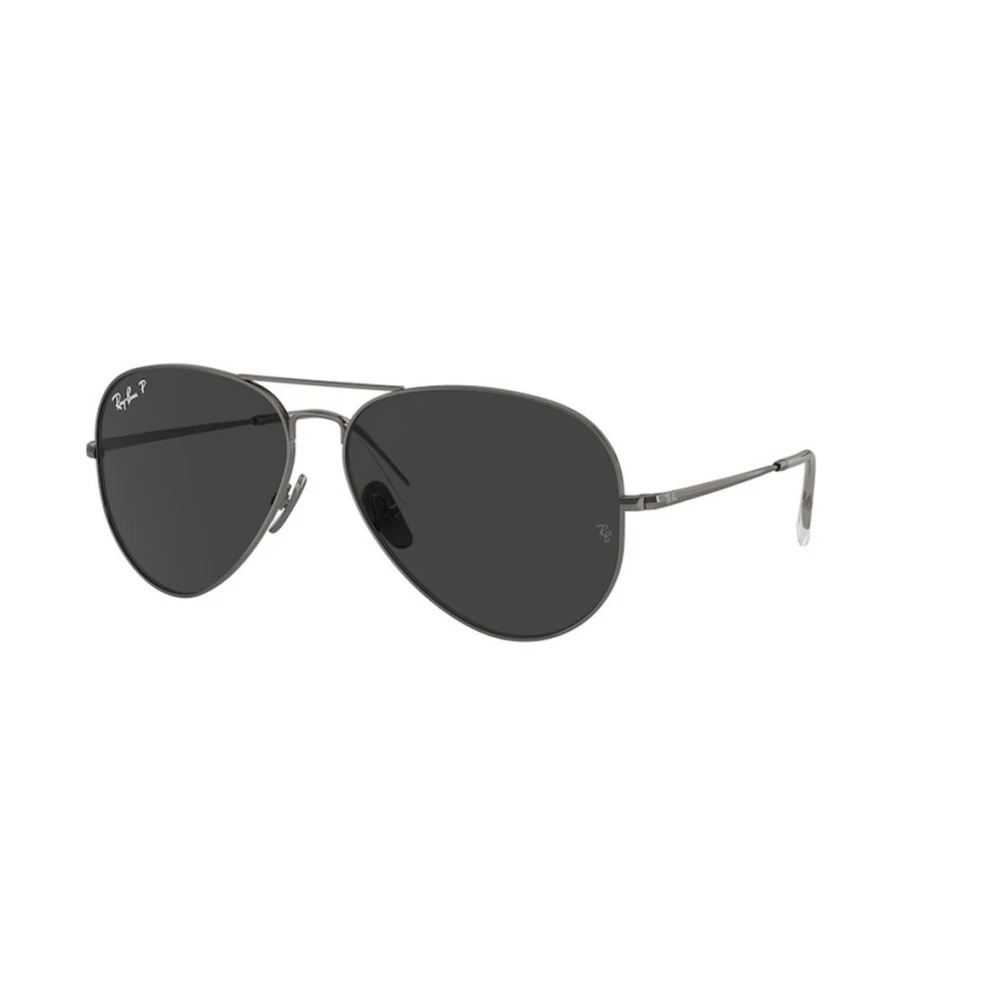 Ray-Ban Unisex Gray Authentic Titanium Aviator Glasses - Sunglasses - 58 Mm - Accessories