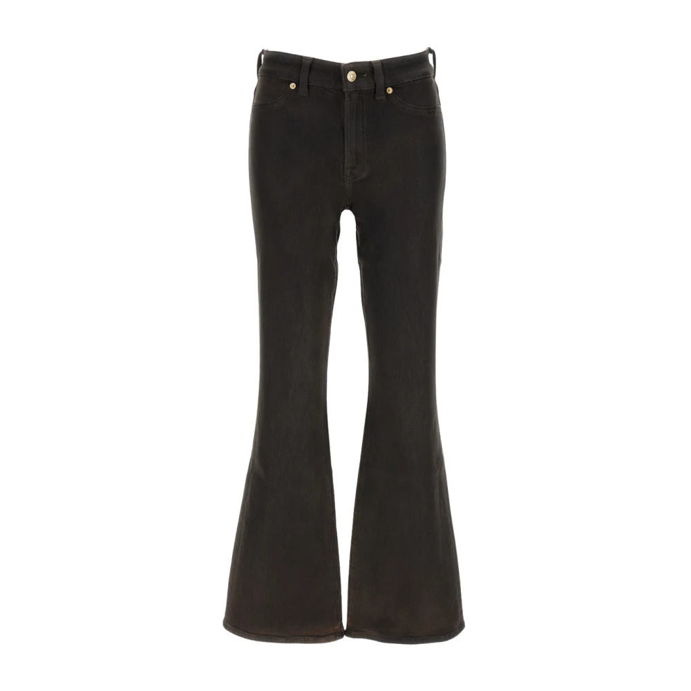 7 For All Mankind Brown Flared Jeans - Female - Flare Jeans - W26 - Jeans