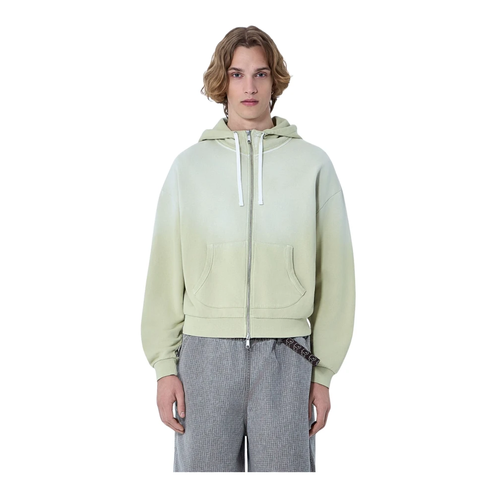 Brain Dead Beige Padded Elbow Zip-Up Hoodie - Male - Zip-Throughs - Xl - Sweatshirts & Hoodies