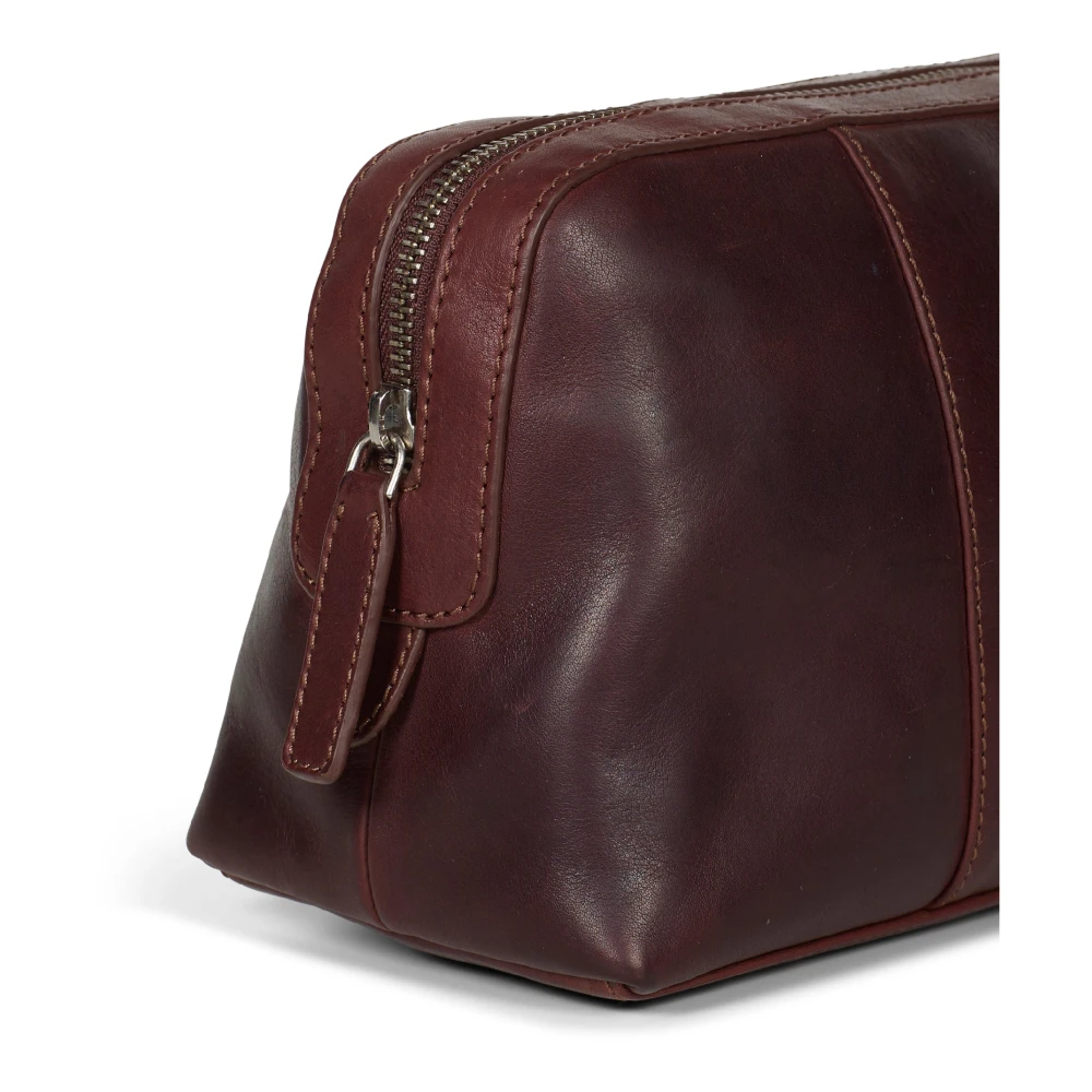 Howard London Bruin lederen heren toilettas organizer Brown Heren