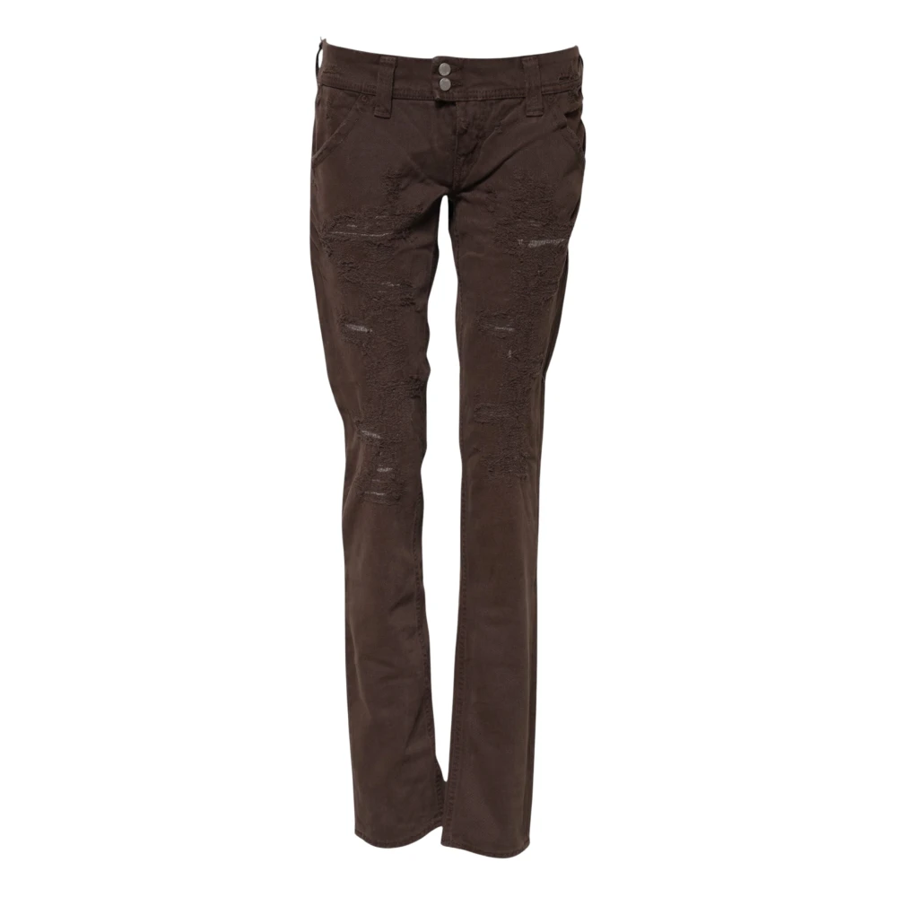Cycle Women's Brown Straight Fit Jeans, W28, Low Waist Skinny Denim