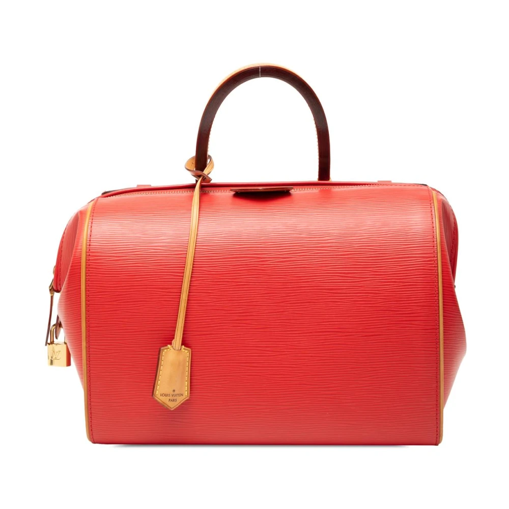 Louis Vuitton Vintage Women's Red Pre-Owned Structu Leather Carryall