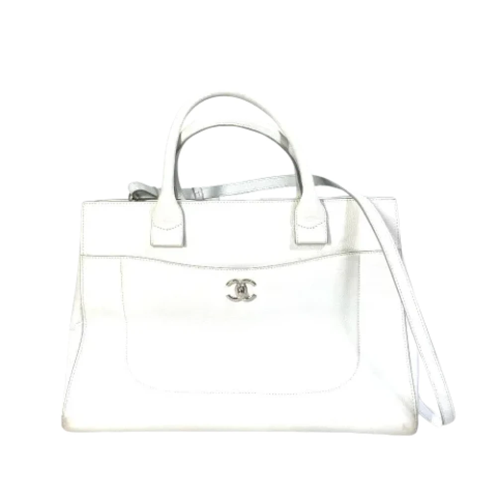 Chanel Vintage Pre-owned Leather chanel-bags White Dames