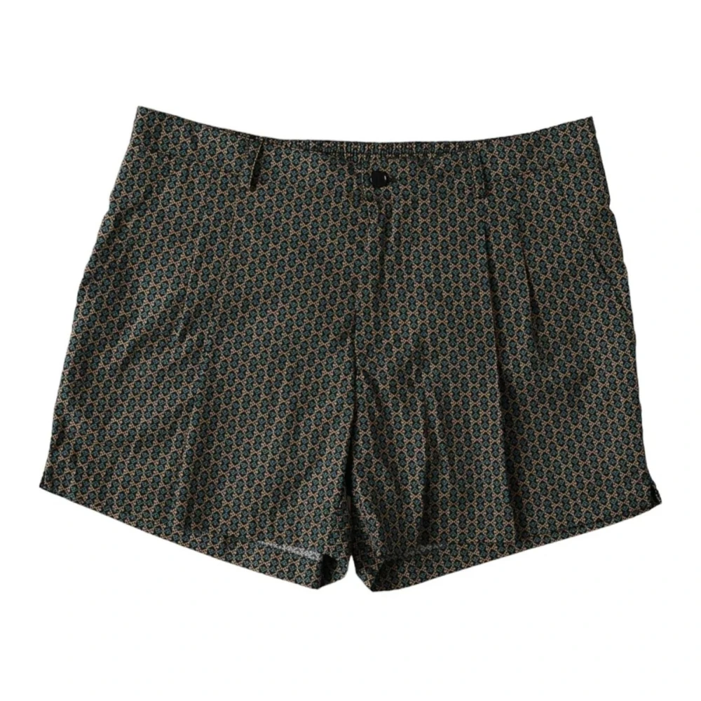 Dolce & Gabbana Men's Patterned Beachwear Swim Shorts With Pockets
