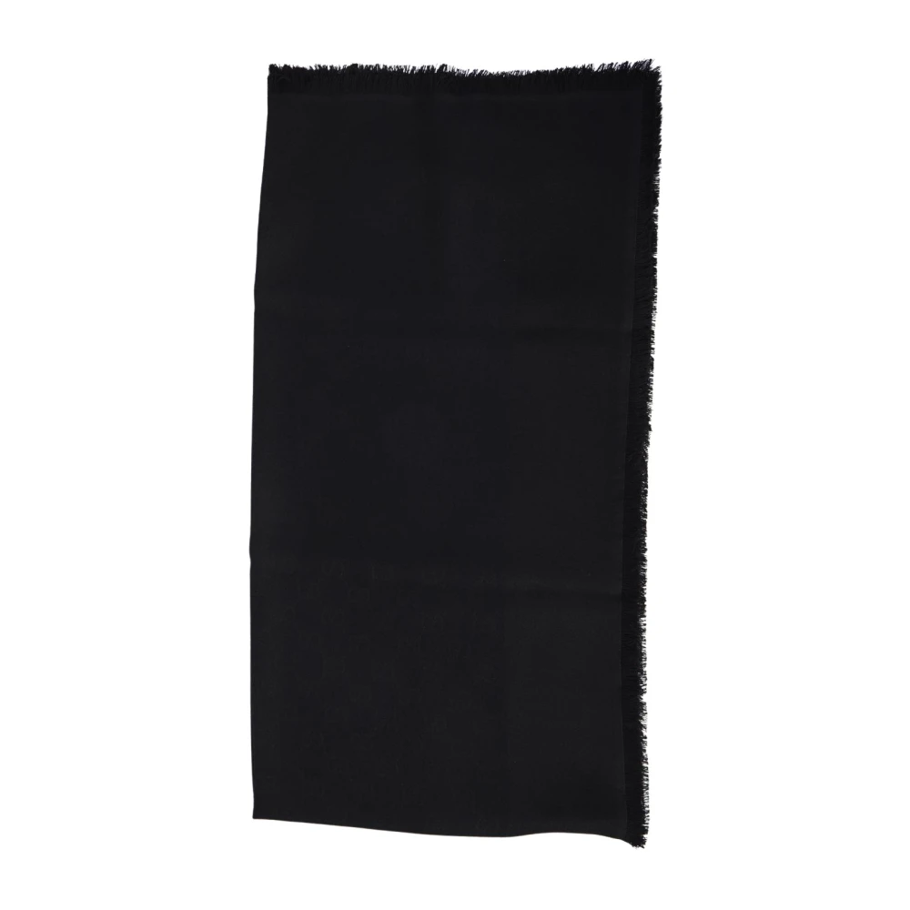Gucci Svart Gg Jacquard Scarf