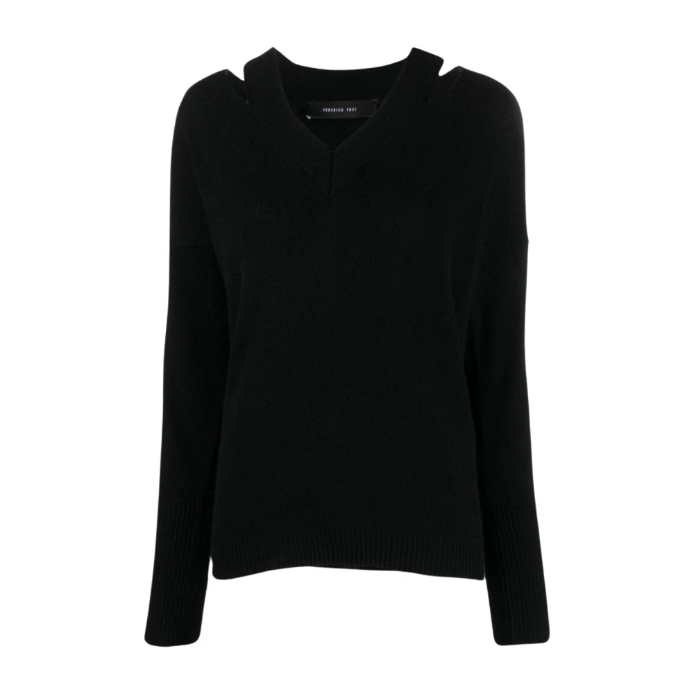 Federica Tosi Zwarte Sweatshirts voor Dames Aw23 Black Dames