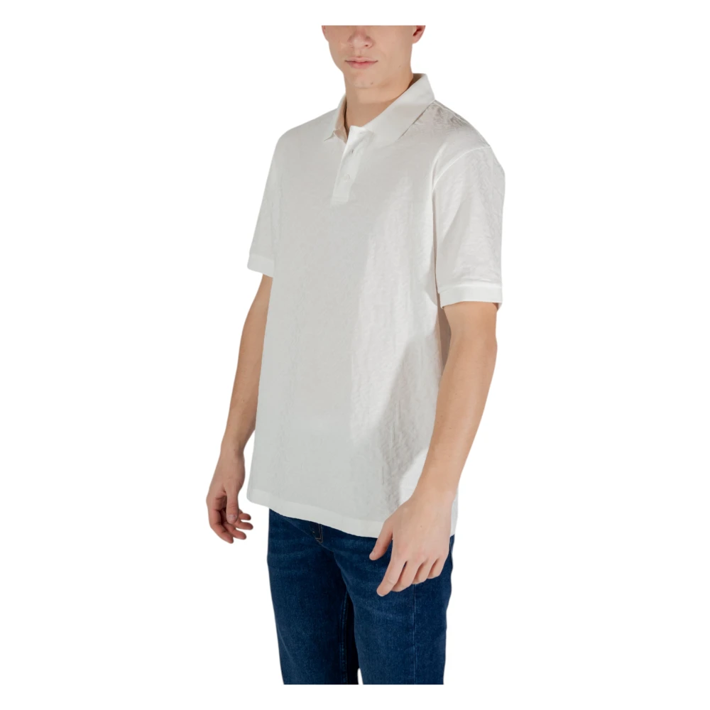 Armani Exchange Korte Mouw Polo Lente Zomer Collectie White Heren