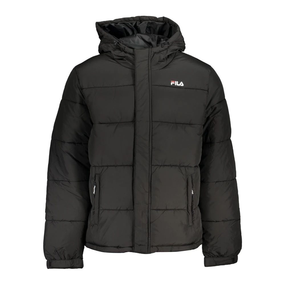 Fila Zwarte hoodie met bedrukt logo Black Heren