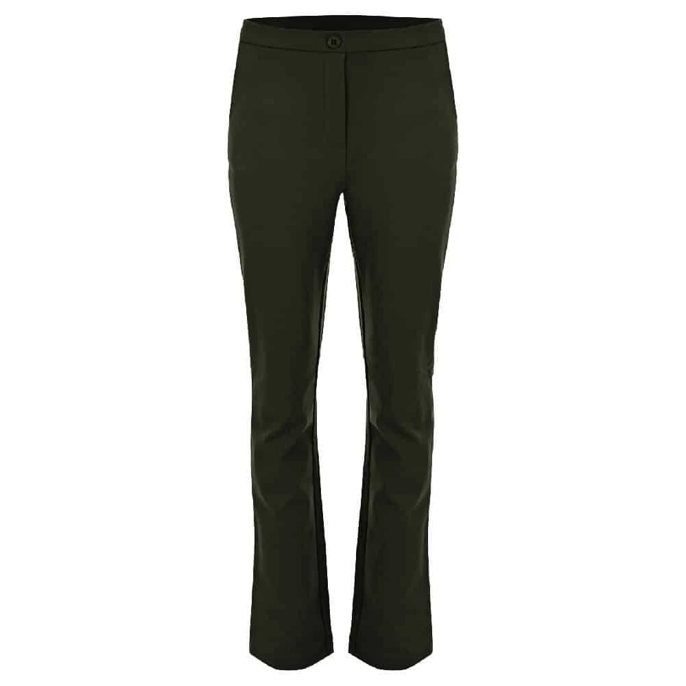 DNM Pure Elastische Band Basic Broek Green Dames