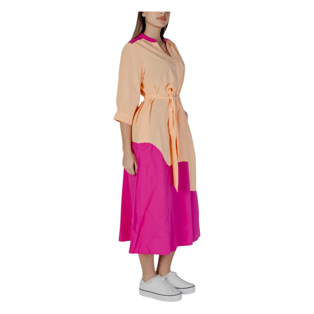 b.Young Katoenen Damesjurken Lente Zomer Collectie Pink Dames