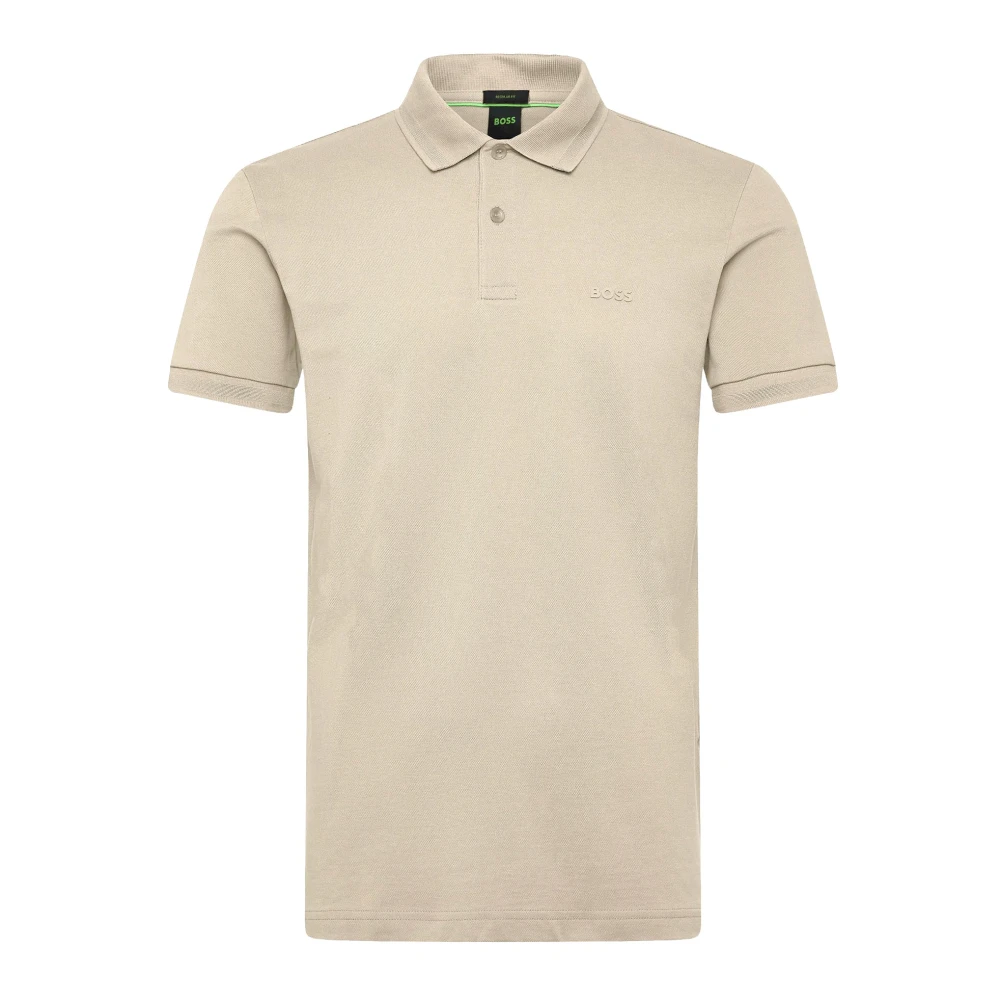 Hugo Men's Beige Polo Shirts, M, Cotton Polo Shirt With Logo
