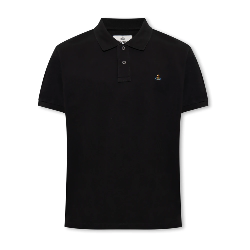 Vivienne Westwood Polo shirt met logo Black Heren