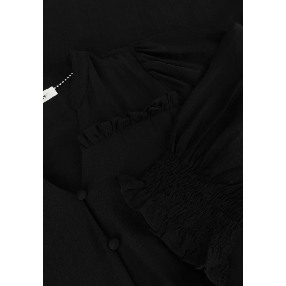 Co'Couture Speelse Frill Crop Jurk Black Dames