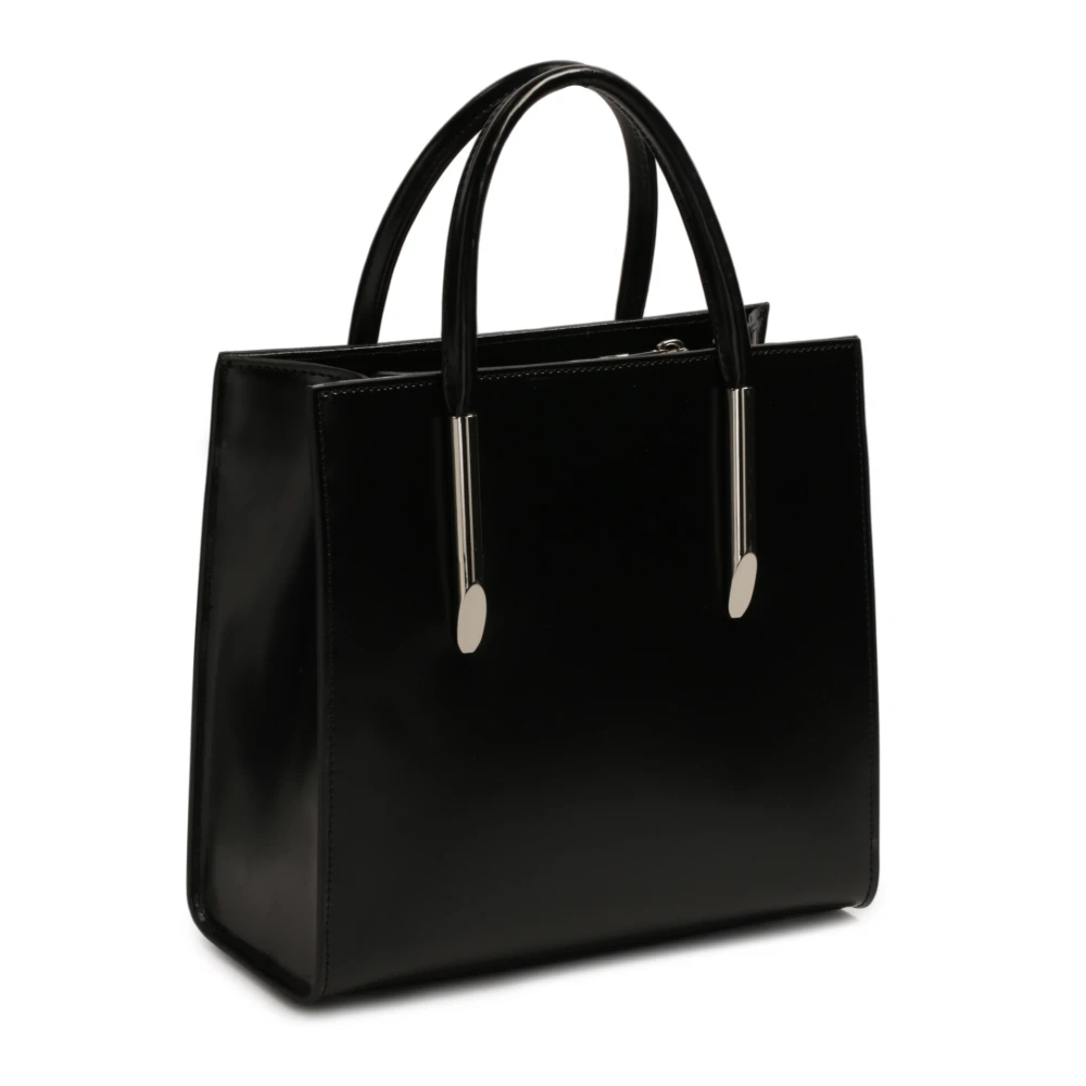 Kazar Zwarte handtas met sleutelhanger versierd met zilveren strass steentjes Black Dames