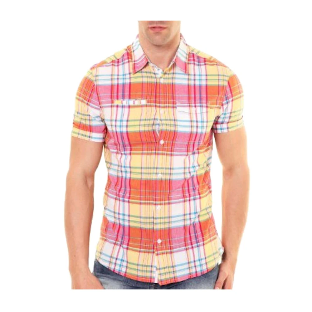 Pepe Jeans Men's Orange Short Sleeve Shirts - Short Sleeve Shirts - S - Shirts