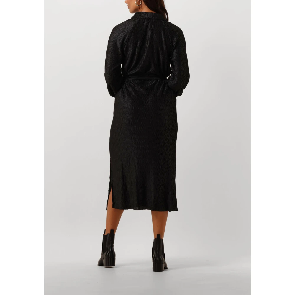 Y.A.S Elegante Zwarte Midi Jurk Black Dames