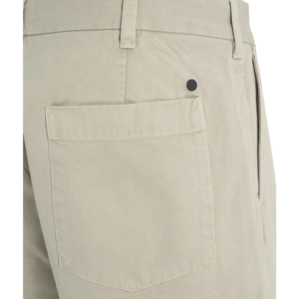 closed Beige Wijde Pijp Katoenen Broek Beige Heren