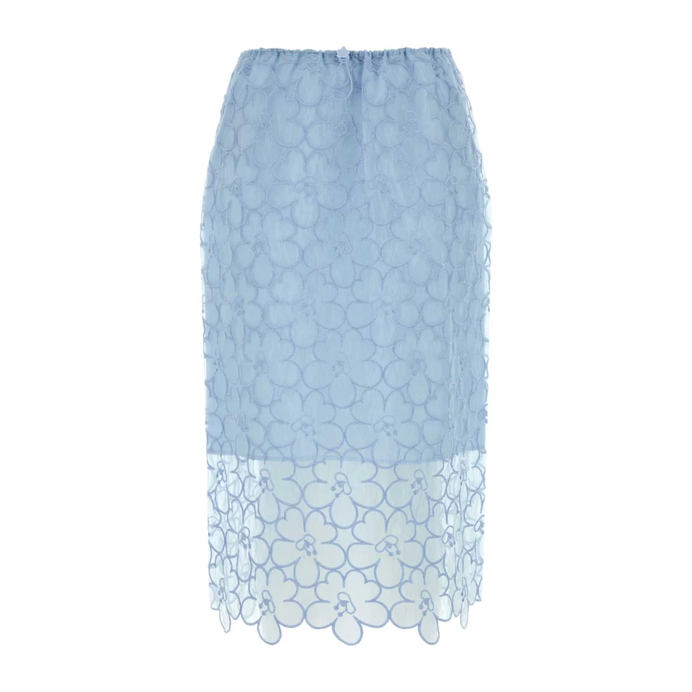 Cecilie Bahnsen Women's Blue Bria Skirt - Midi Skirts - S - Skirts